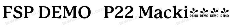 FSP DEMO   P22 Macki字体转换